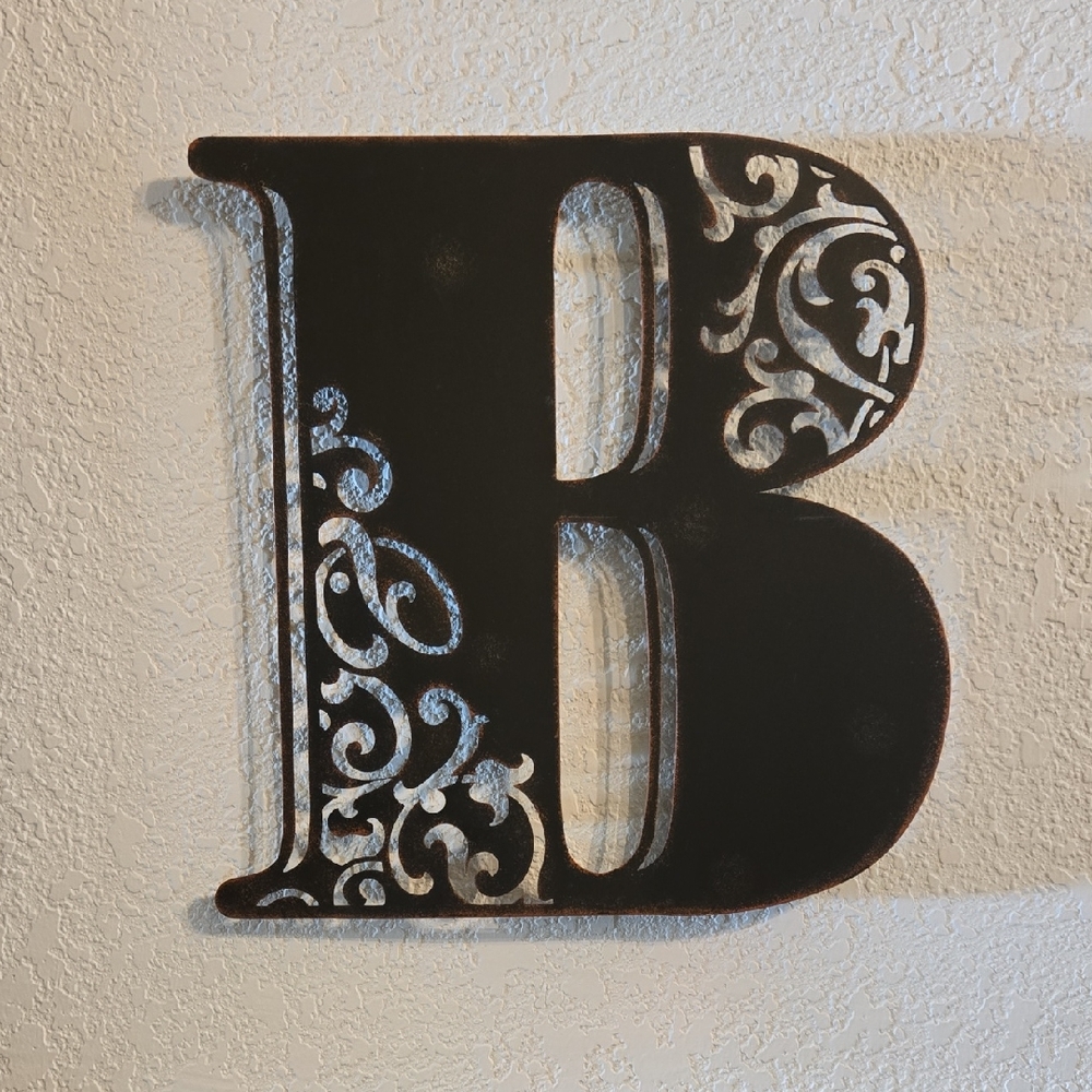 Decorative Black Metal Wall Letter